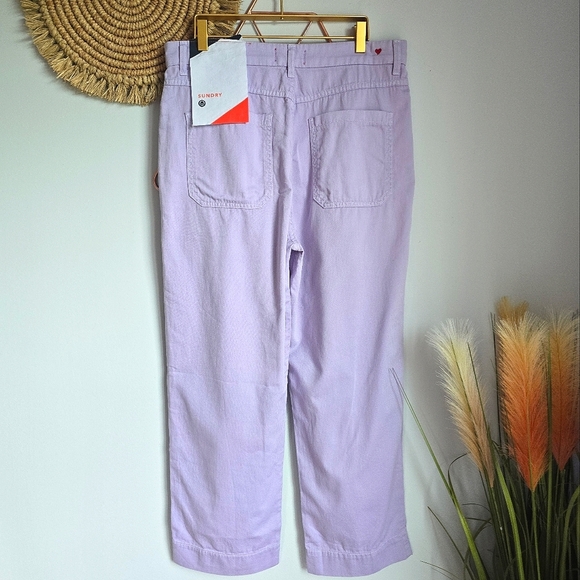 SUNDRY, New, Revolve High Waist Pleated Lavender Trouser Pants Womens Size 30 - Picture 7 of 13